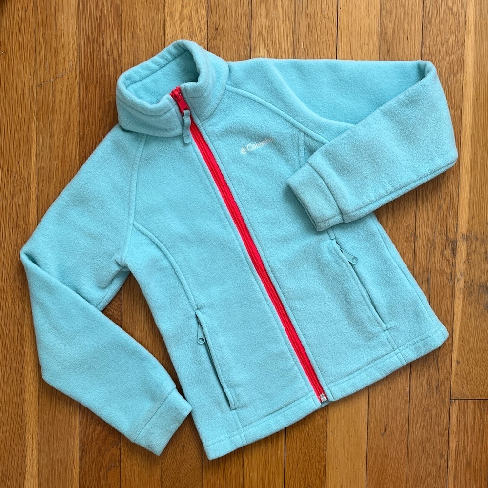 Girls S / 8 Columbia Benton Springs Fleece Jacket Contrast Full Zip